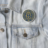 Rhode Island State Seal Ronde Button 5,7 Cm (In situ)