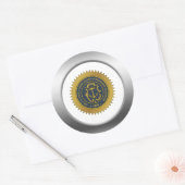 Rhode Island State Seal Ronde Sticker (Envelop)