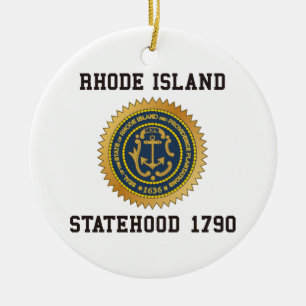 Rhode Island Statehood Keramisch Ornament