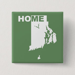 Rhode Island Thuis Weg Van Staat Knop Badge Speld Vierkante Button 5,1 Cm