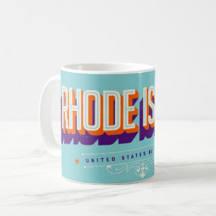 Rhode Island USA Retro Ansichtkaart Mok