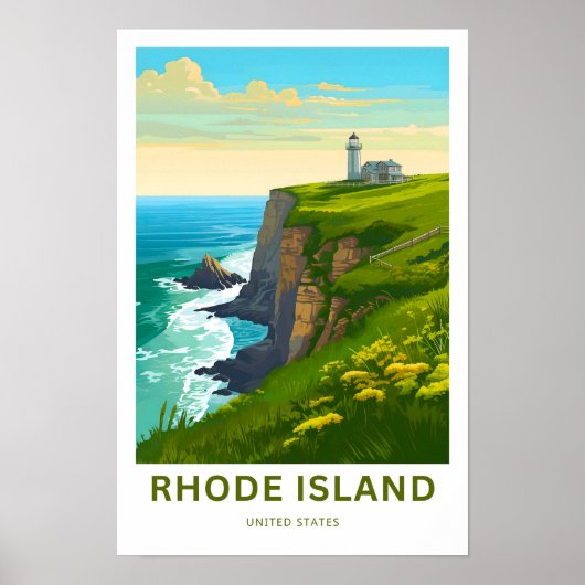 Rhode Island Verenigde Staten Reisprint Poster (Voorkant)