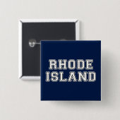 Rhode Island Vierkante Button 5,1 Cm (Voorkant /achterkant)