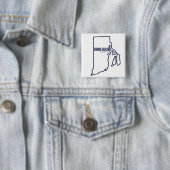 Rhode Island Vierkante Button 5,1 Cm (In situ)