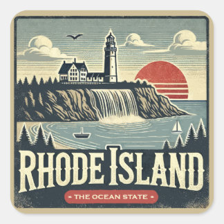 Rhode Island Vierkante Sticker