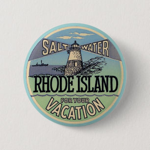 Rhode Island Vintage Travel Ronde Button 5,7 Cm