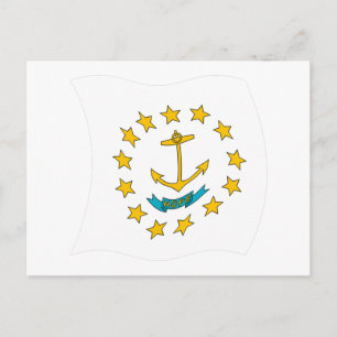 Rhode Island Vlag Ansichtkaart Briefkaart
