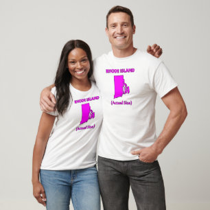 Rhode Island - Werkelijke Grootte T-shirt