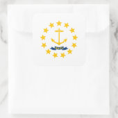 Rhode Islander Vlag, vlag van Rhode Island Vierkante Sticker (Tas)