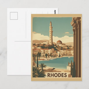 Rhodes Griekenland - Rhodes eiland Griekenland rei Briefkaart