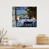 Rhodes Rhodos Island Restaurant Greece Poster (Keuken)