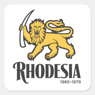 Rhodesia 1965-1979 vierkante sticker