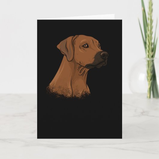 Rhodesiaanse Ridgeback Gift Idee brown Dog Kaart (Voorkant)