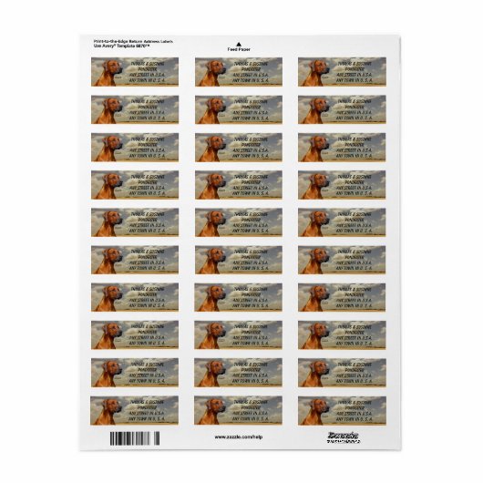 RHODESIAN RIDGBACK ETIKET (Full Sheet)