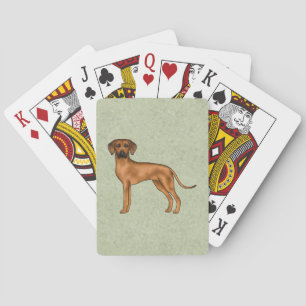 Rhodesian Ridgeback African Lion Hondenras Groen Pokerkaarten