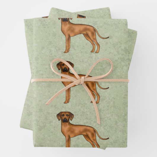 Rhodesian Ridgeback Afrikaanse Leeuw Hond Patroon  Inpakpapier Vel (In situ)