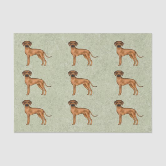 Rhodesian Ridgeback Afrikaanse Leeuw Hond Patroon Tissuepapier (Voorkant)
