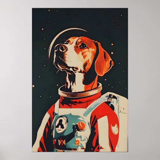 Rhodesian Ridgeback Astronaut Poster, Rhodesiër Poster (Voorkant)