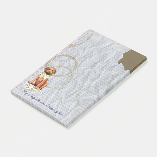 Rhodesian Ridgeback Ate Plan de leçon post-it Note (Incliné)