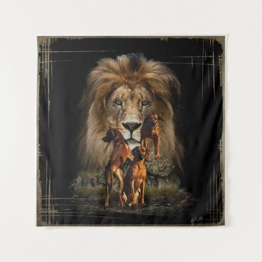 Rhodesian Ridgeback avec Tapisserie Lion (Devant)