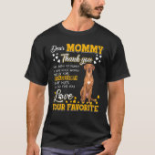 Rhodesian Ridgeback Beste mama bedankt dat je bent T-shirt (Voorkant)