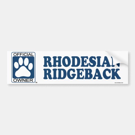 RHODESIAN RIDGEBACK_Blue Bumpersticker (Voorkant)