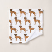 Rhodesian Ridgeback Brown Africain Lion Dog Motif (Gant de toilette)