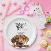 Rhodesian Ridgeback bruiloft dank u Papieren Bordje (Feest)