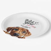 Rhodesian Ridgeback bruiloft dank u Papieren Bordje (Gekanteld)