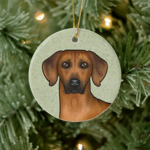 Rhodesian Ridgeback Bruine Afrikaanse Leeuw Hond K Keramisch Ornament