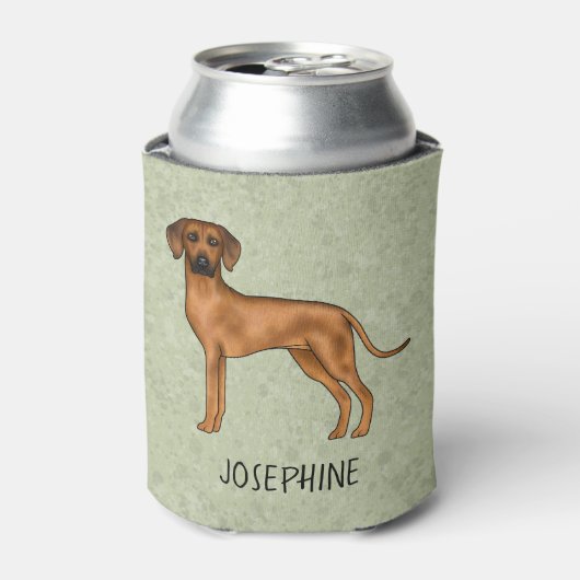 Rhodesian Ridgeback Bruine Leeuwenhond met naam Gr Blikjeskoeler (Blikje Voorkant)