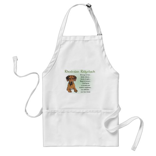 Rhodesian Ridgeback-cadeaus Standaard Schort (Voorkant)
