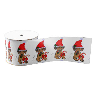 Rhodesian Ridgeback Christmas Grosgrain Lint