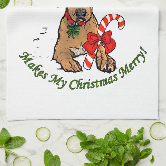 Rhodesian Ridgeback Christmas Theedoek (Gevouwen)