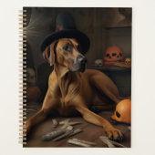 Rhodesian Ridgeback Citrouilles Halloween effrayan (Devant)