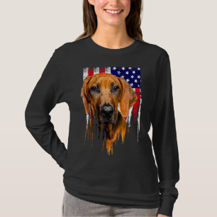 Rhodesian Ridgeback Dog Amerikaanse vlag Verenigde T-shirt
