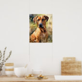 Rhodesian Ridgeback Dog Art Print Poster (Keuken)