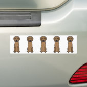 Rhodesian Ridgeback Dog Cartoon Bumpersticker (Op auto)