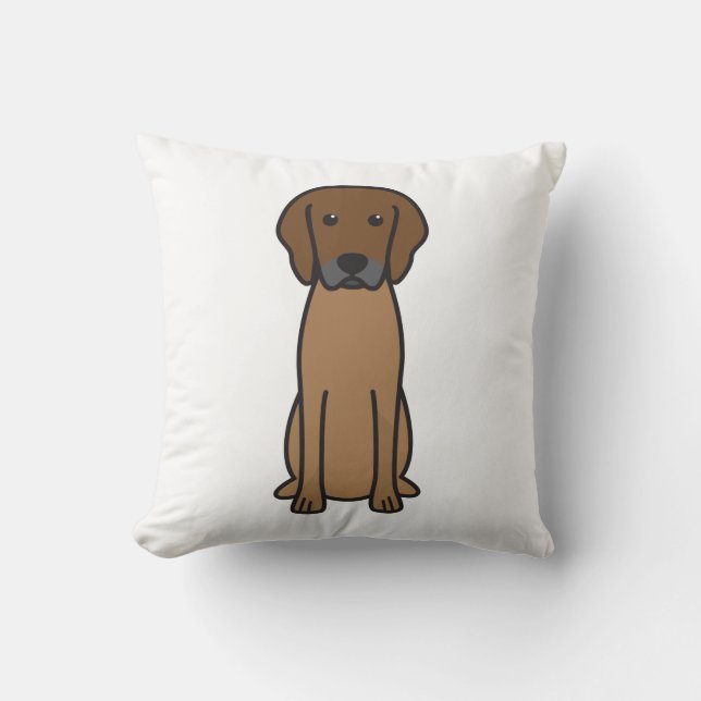 Rhodesian Ridgeback Dog Cartoon Kussen (Voorkant)
