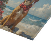 Rhodesian Ridgeback Dog Christmas  Beach Snijplank (Hoek)