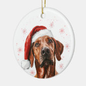 Rhodesian Ridgeback Dog Christmas Personalized Keramisch Ornament (Links)