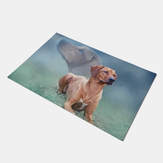 Rhodesian Ridgeback Dog Collage Deurmat (Schuin)