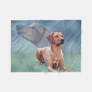 Rhodesian Ridgeback Dog Collage Fleece Deken