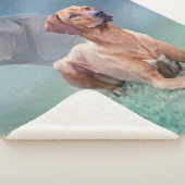 Rhodesian Ridgeback Dog Collage Sherpa Deken (3/4)