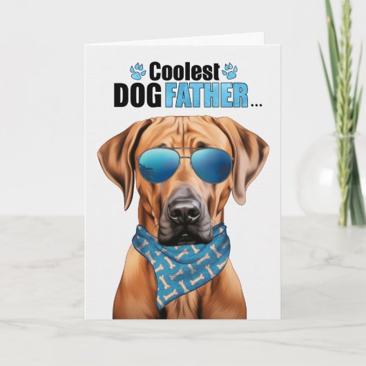 Rhodesian Ridgeback Dog koelste Vaderdag van vader Feestdagen Kaart (Voorkant)