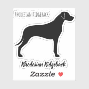 Rhodesian Ridgeback Dog Silhouette Ridgie Vinyl Sticker