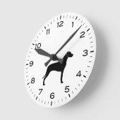 Rhodesian Ridgeback Dog Silhouette Ronde Klok (Hoek)