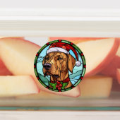 Rhodesian Ridgeback Glas-in-lood Kerstmis Labels (Aangebracht)