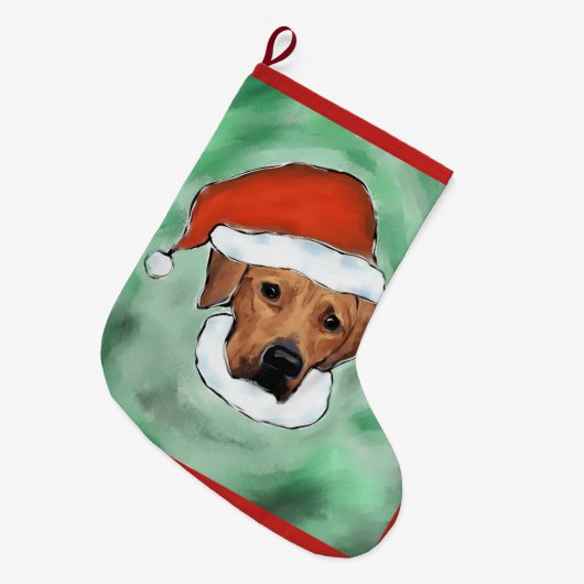Rhodesian Ridgeback Grote Kerstsok (Voorkant (Hangend))