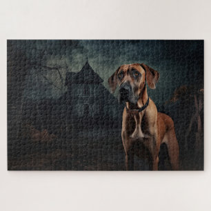 Rhodesian Ridgeback Halloween Griezelen Legpuzzel